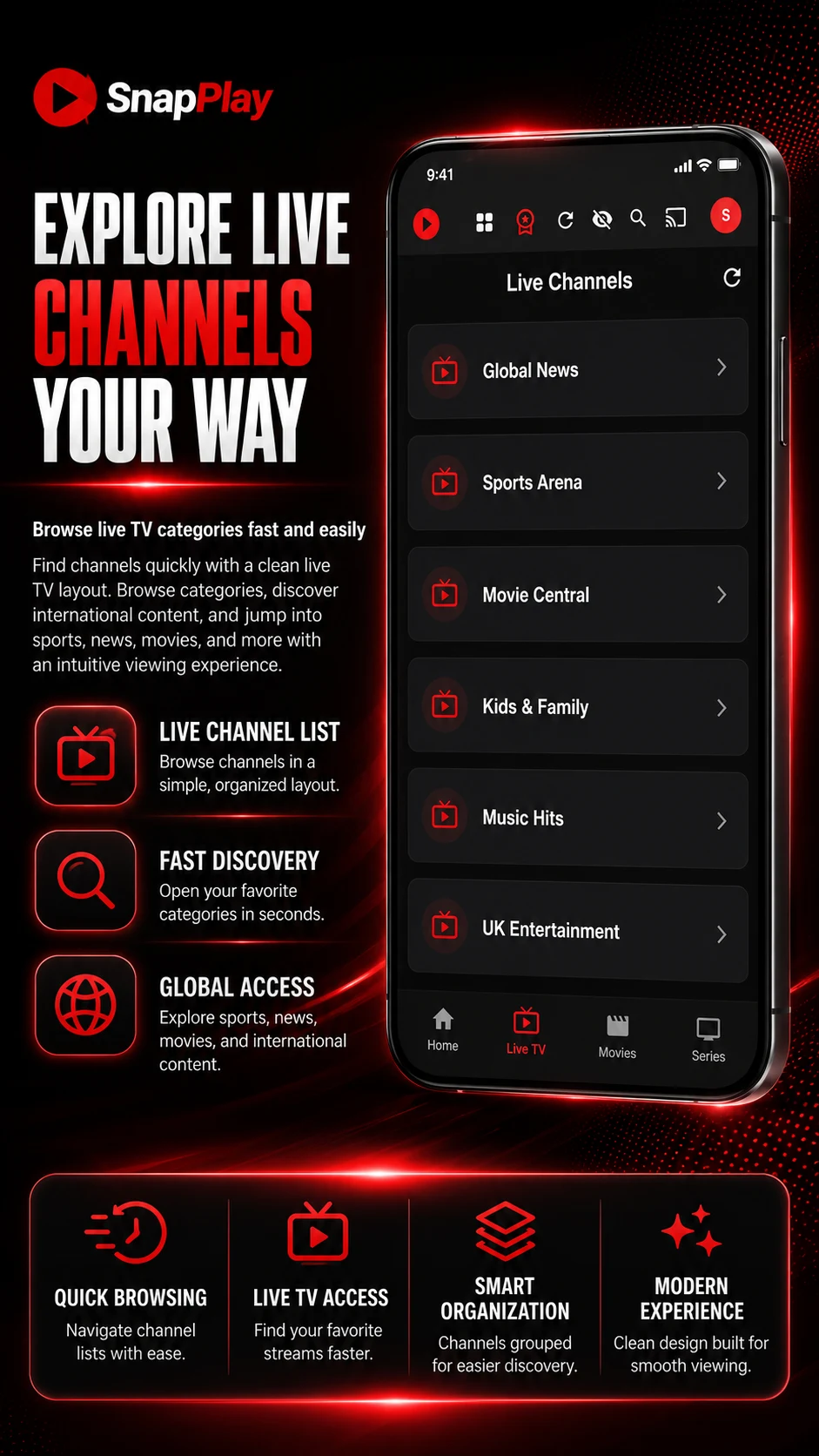 SnapPlayer: Smart IPTV Player screenshot