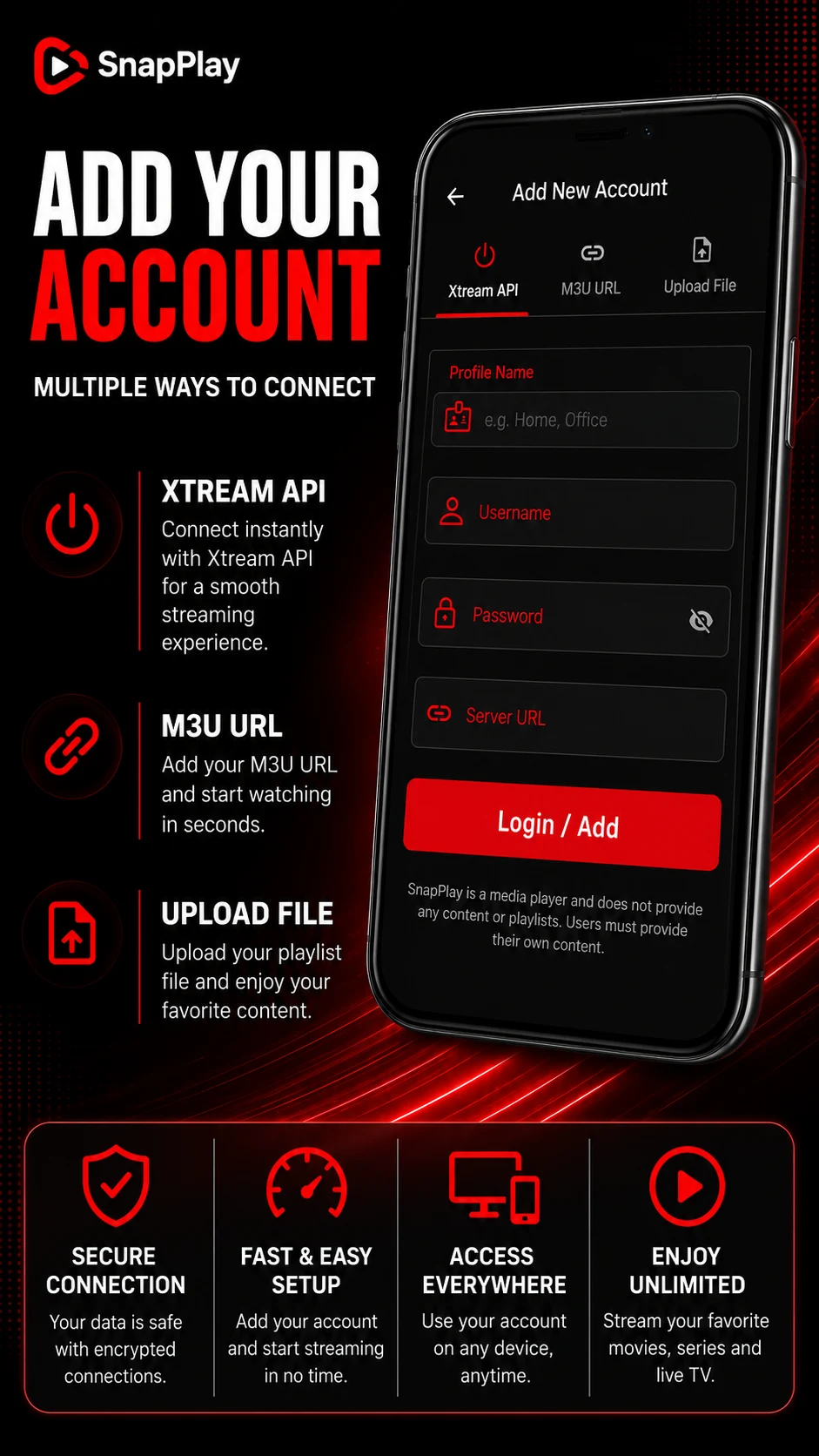 SnapPlayer: Smart IPTV Player screenshot