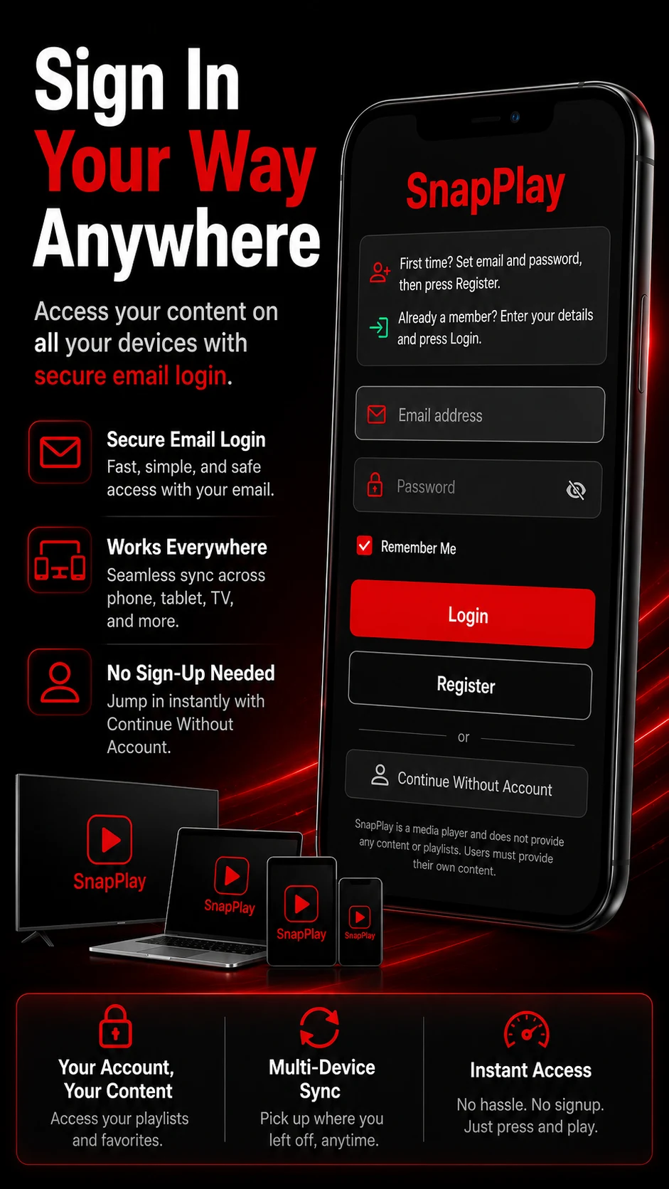 SnapPlayer: Smart IPTV Player screenshot
